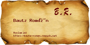 Bautz Román névjegykártya
